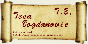Teša Bogdanović vizit kartica